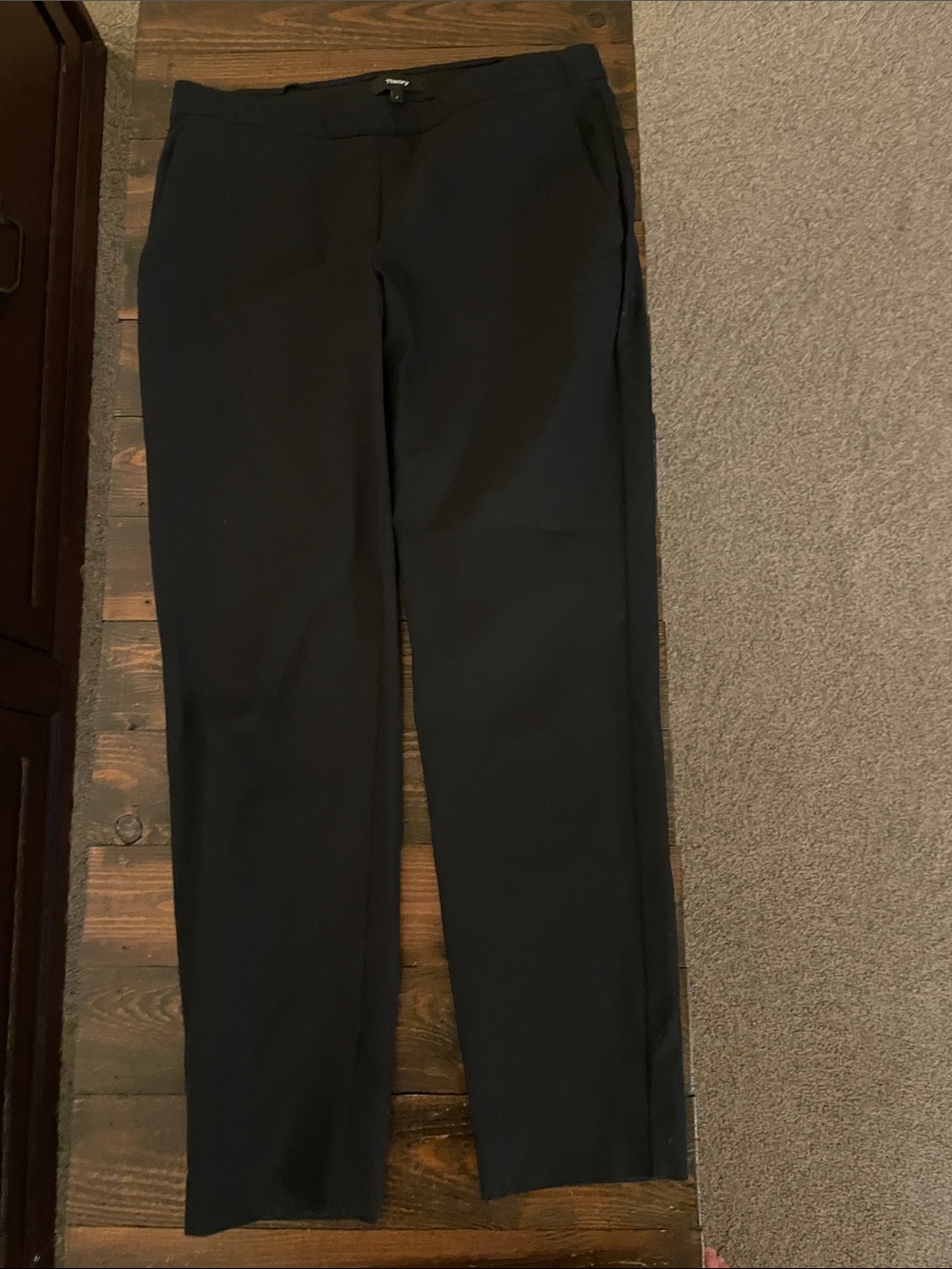 Theory Women's Black Straight-Leg Dress Pants